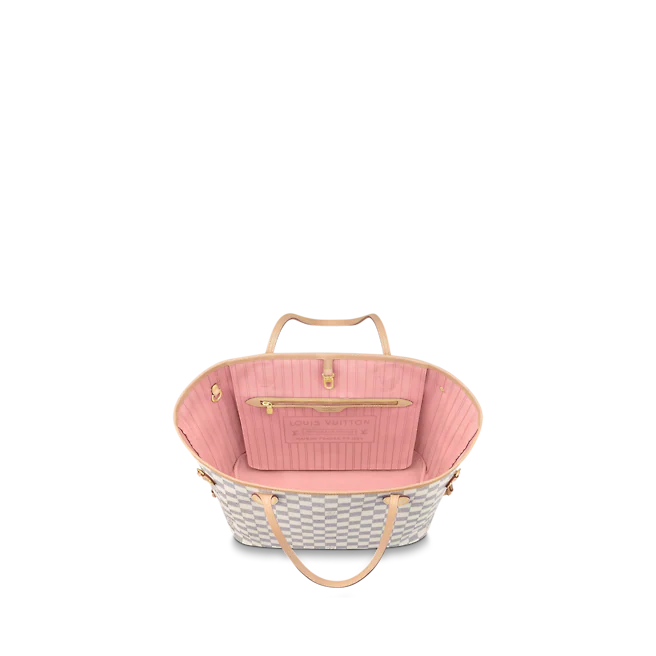 Louis Vuitton Neverfull MM Rose Ballerine pink interior tote 2024
