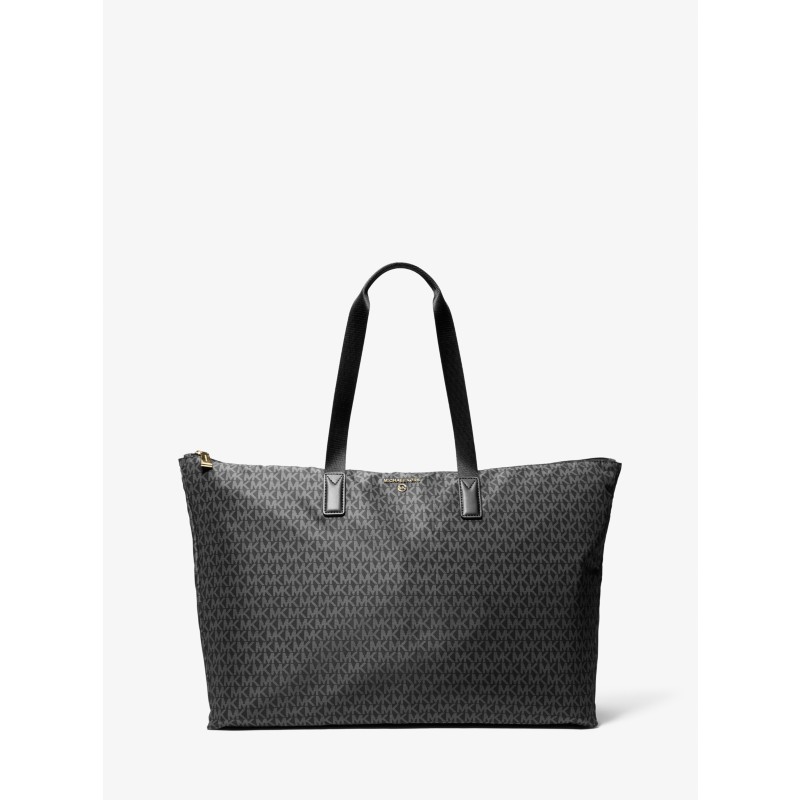 Michael Kors Jet Set Extra Large Tote black signature canvas MK logo 2024