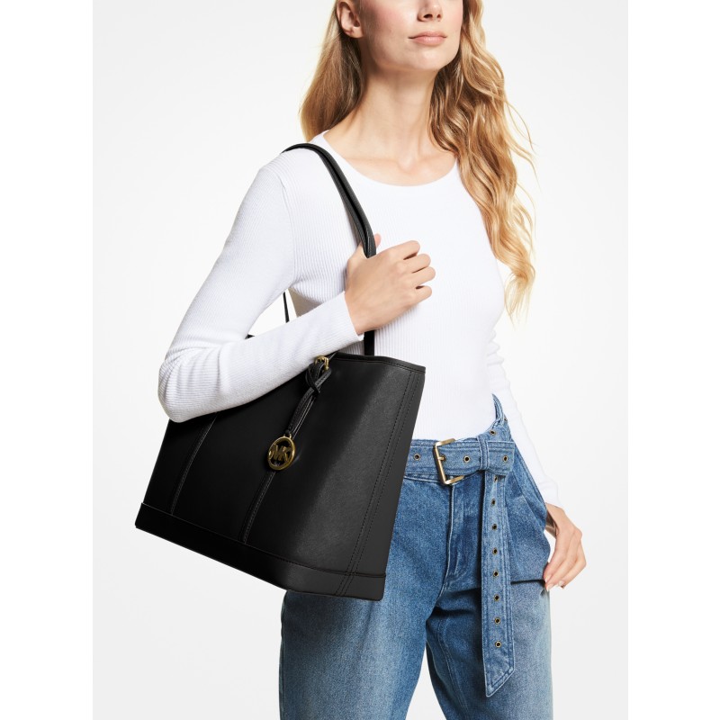 Michael Kors Jet Set Large Tote black saffiano leather 2024