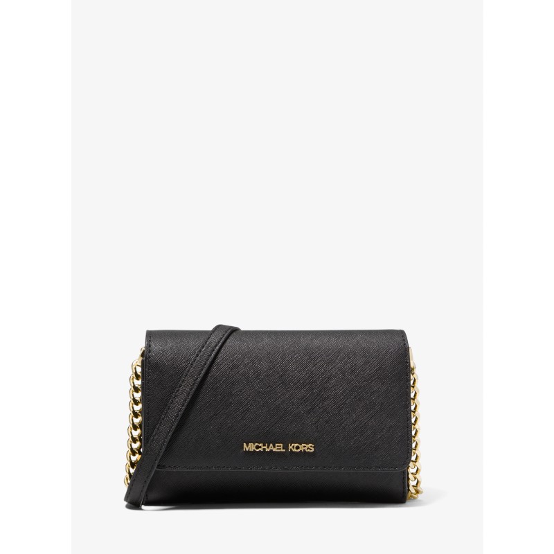 Michael Kors Jet Set Travel crossbody bag black saffiano leather 2024