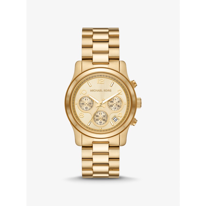 Michael Kors Runway watch gold tone oversized dial 2024