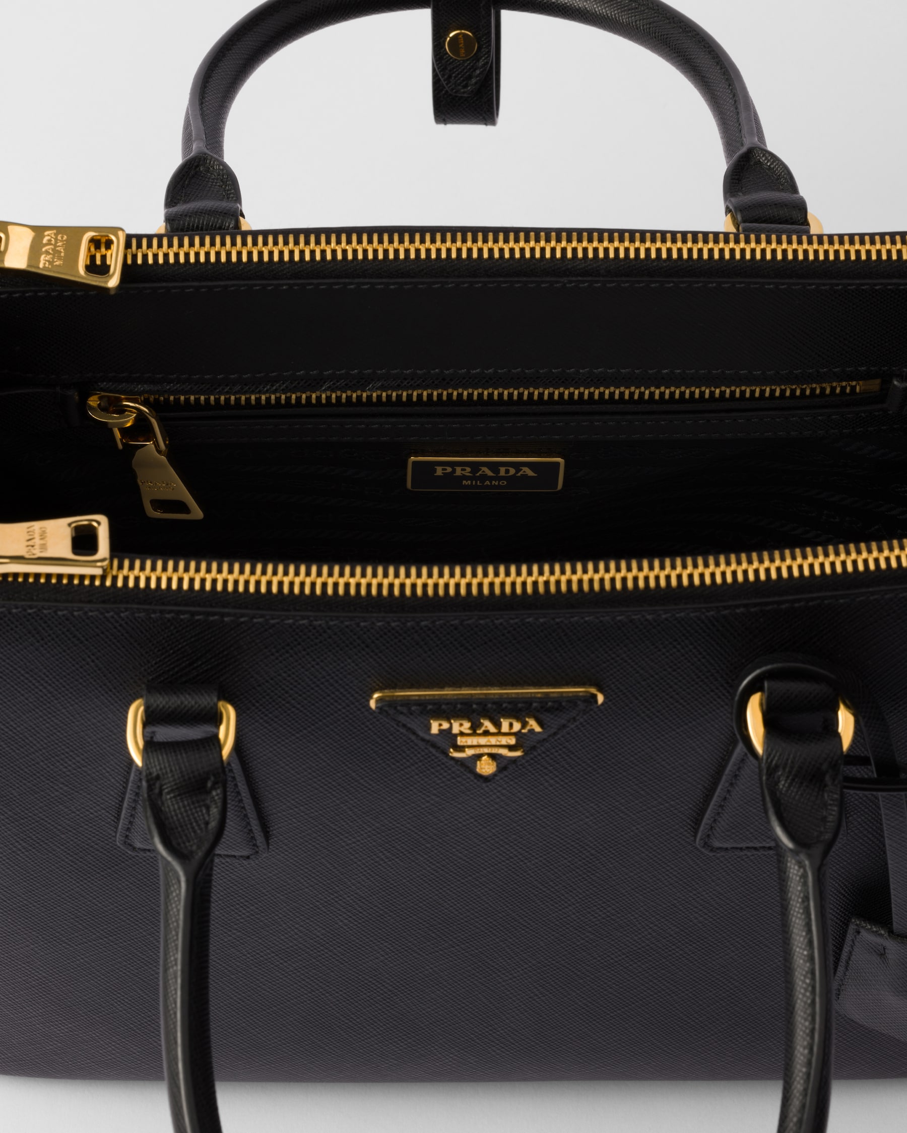 Prada Galleria medium saffiano leather bag black 2024
