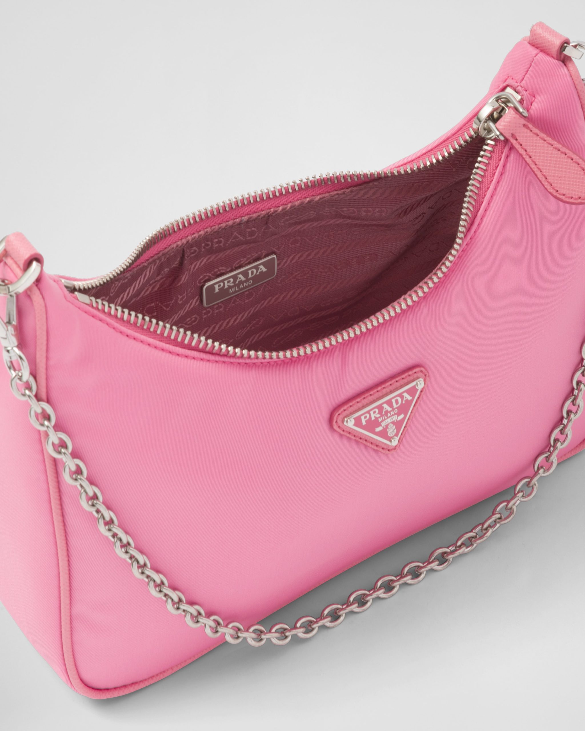 Prada Re-Edition 2005 Re-Nylon shoulder bag peony pink 2024