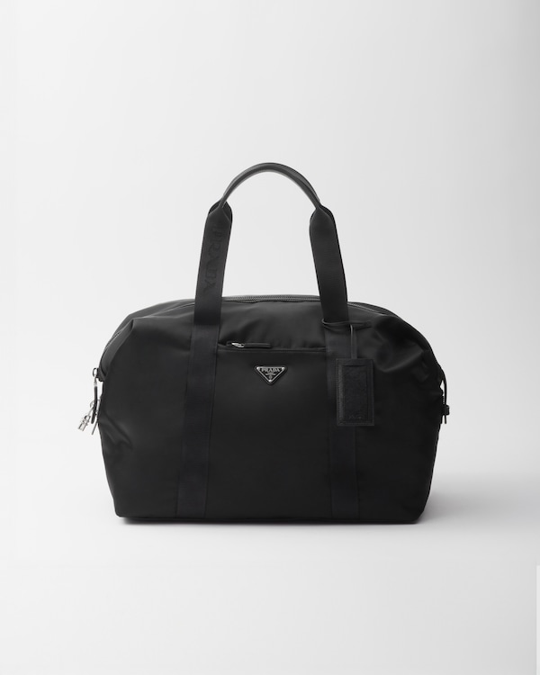 Prada Re-Nylon duffle bag black travel weekender minimalist 2024
