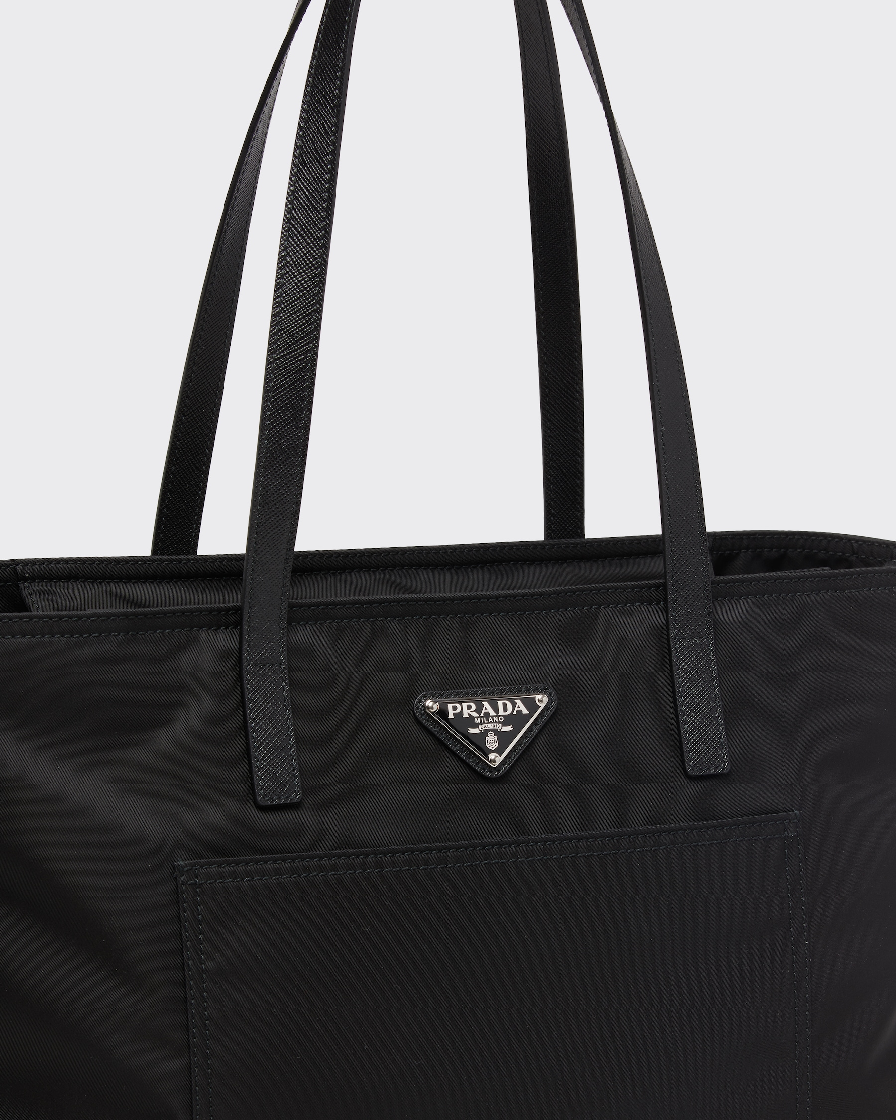 Prada Re-Nylon large tote bag black recycled nylon 2024