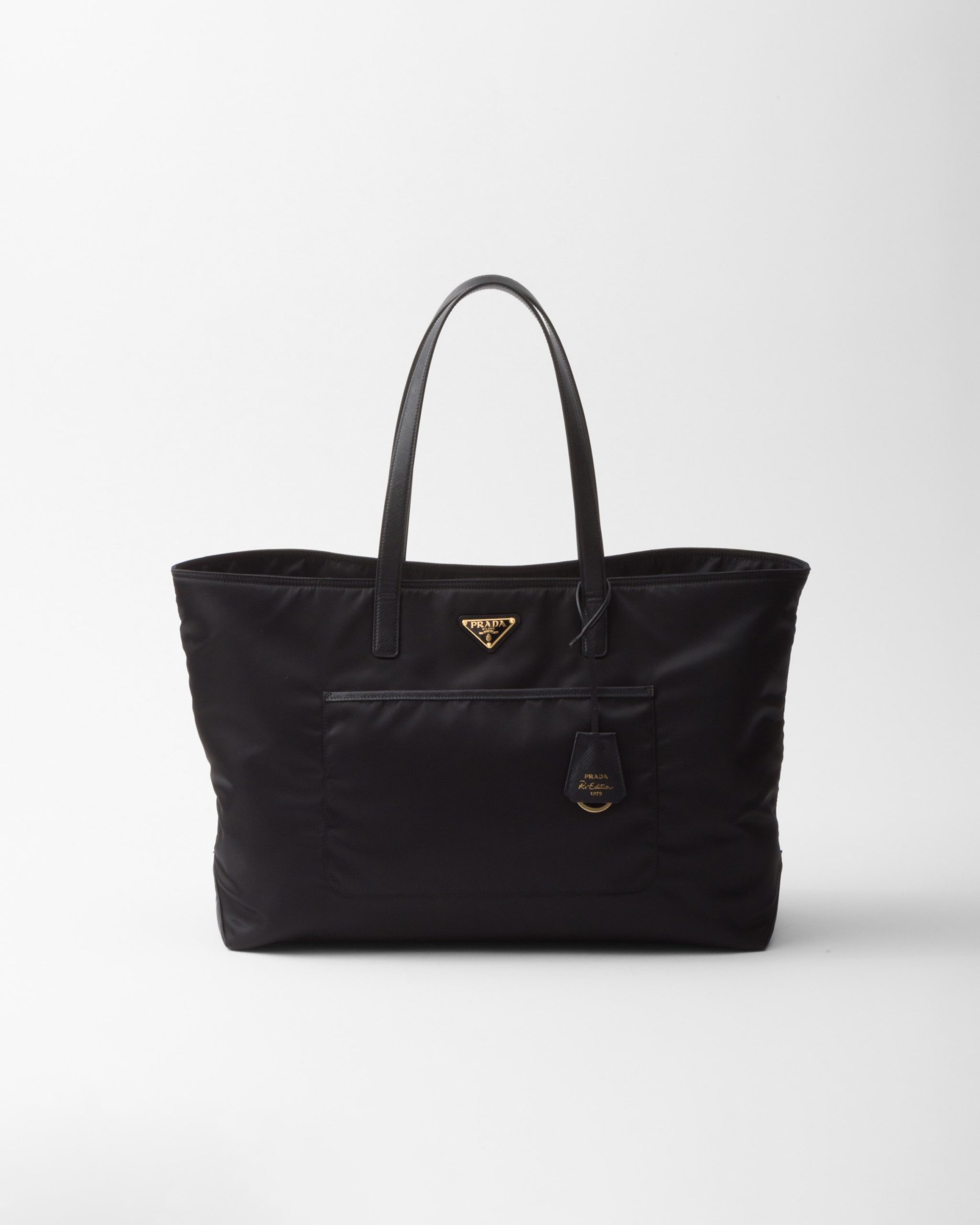 Prada Re-Nylon large tote bag black recycled nylon 2024