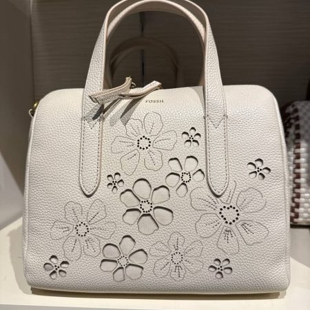 Fossil Sydney Satchel Perf Cream - Ready Stock US - Ready Stock USA