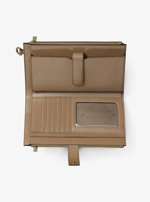 Michael Kors Jet Set Large Signature Logo Wristlet Camel - Preorder