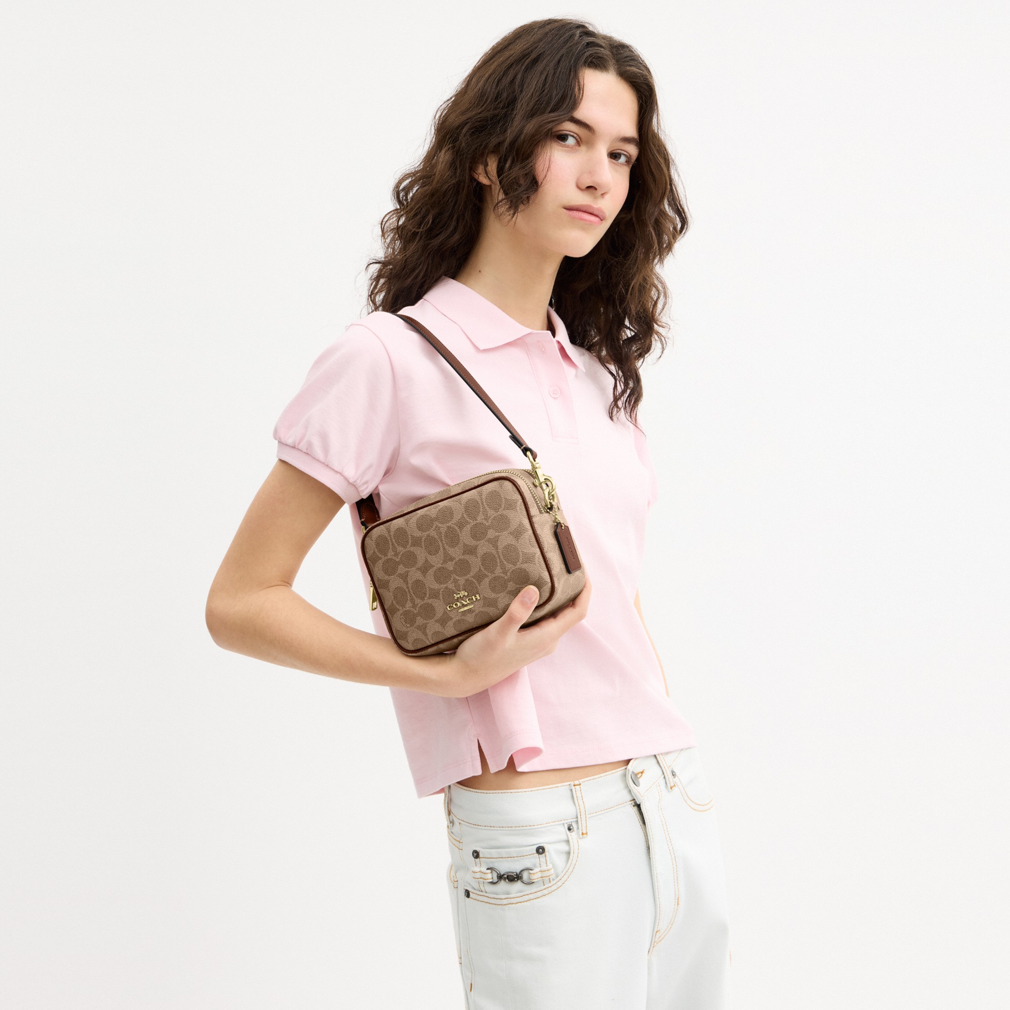 Coach Mini Carey Crossbody Bag In Signature Canvas - Preorder - Image 6