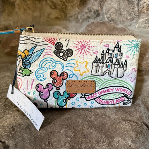 Dooney Bourke Disney Sketch Cosmetic Case 2026 nylon makeup Disney Parks