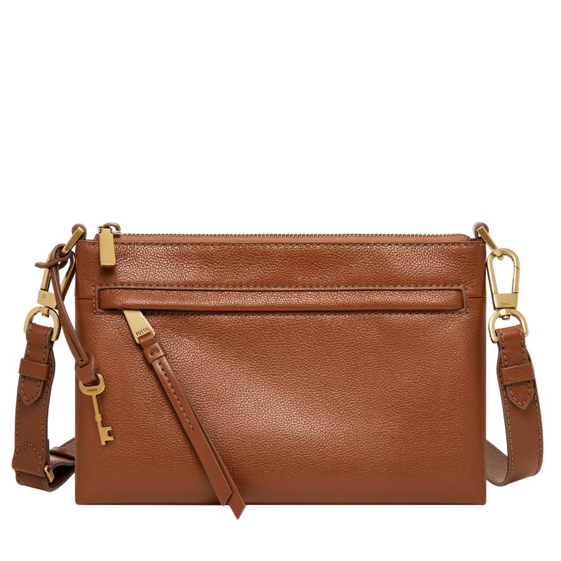 Fossil Sydney small crossbody bag brown leather 2024