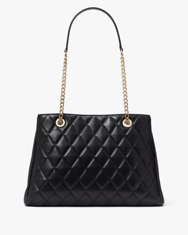Kate Spade Carey Quilted Tote Black - Ready Stock Malaysia