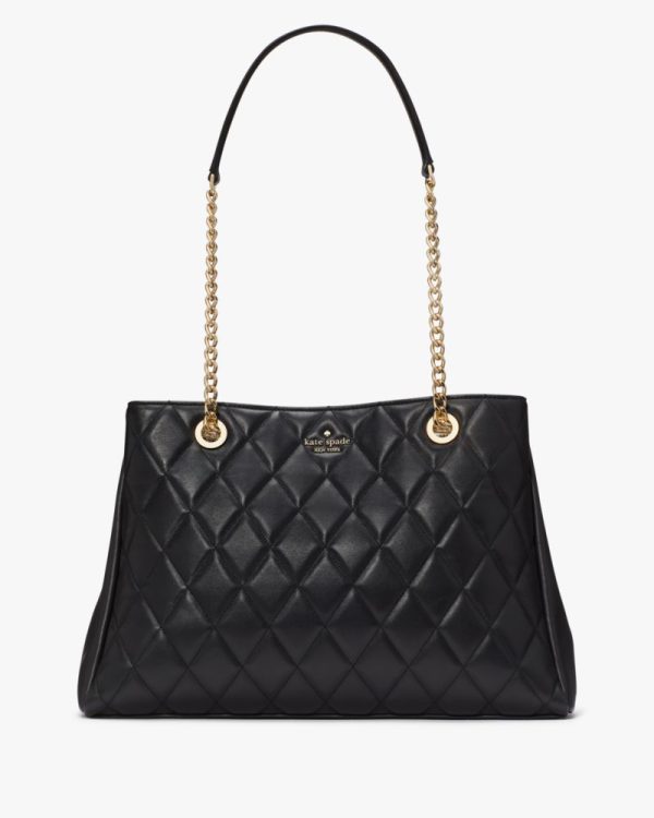 Kate Spade Carey Quilted Tote Black - Ready Stock Malaysia