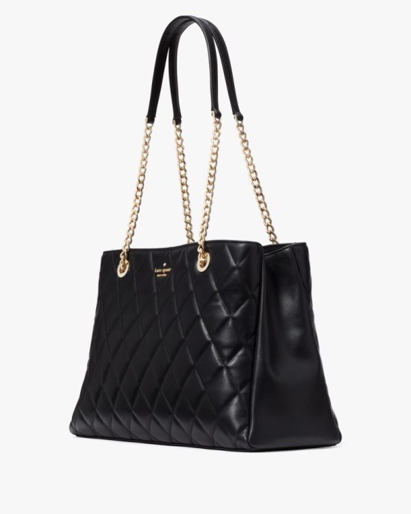 Kate Spade Carey Quilted Tote Black - Ready Stock Malaysia