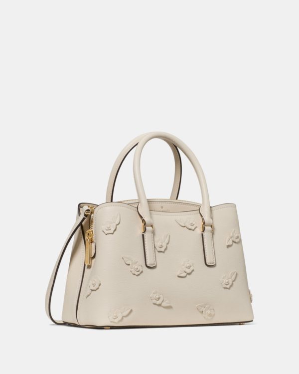 Kate Spade Thompson Street Floral Small Satchel Bag Cashew Milk - Ready Stock USA