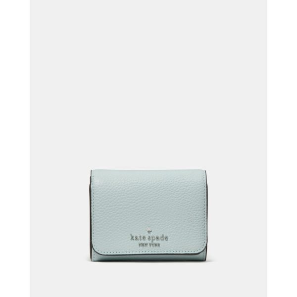 Kate Spade Small L-zip Flap Wallet Lake Mist - Preorder