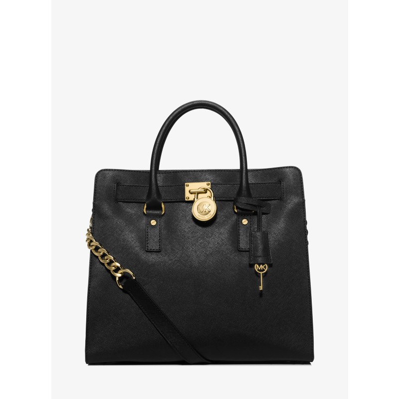 Michael Kors Hamilton Large Tote Bag saffiano leather black 2025