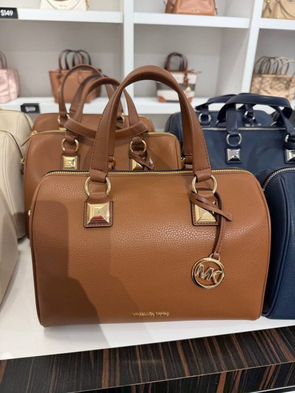 Michael Kors Grayson Medium Pebbled Leather Duffel Satchel - Preorder