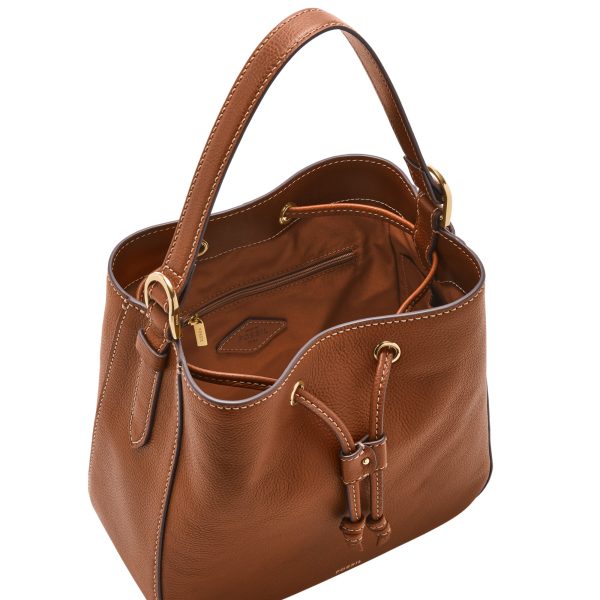 Fossil Tessa Bucket Crossbody Medium Brown