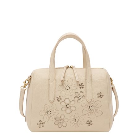 Fossil Sydney Satchel Perf Cream - Ready Stock USA