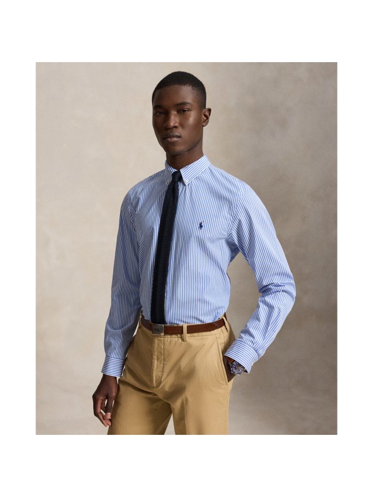 Polo Ralph Lauren Slim Fit Striped Stretch Poplin Shirt - Preorder