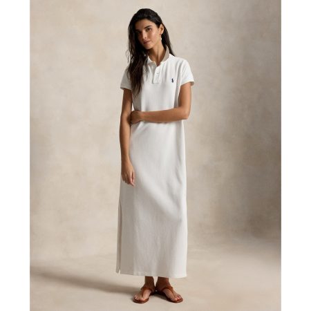 Polo Ralph Lauren Cotton Mesh Polo Dress in White