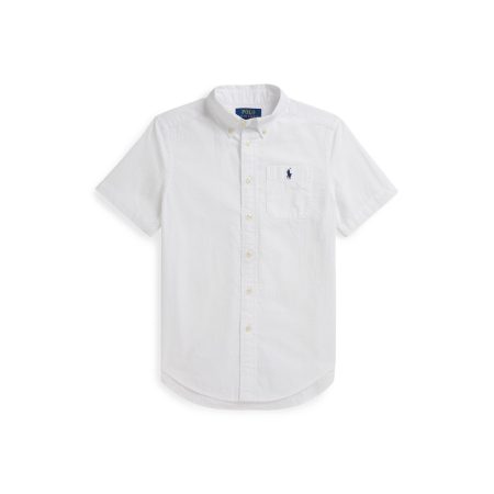 Polo Ralph Lauren Cotton Seersucker Short-Sleeve Shirt in White