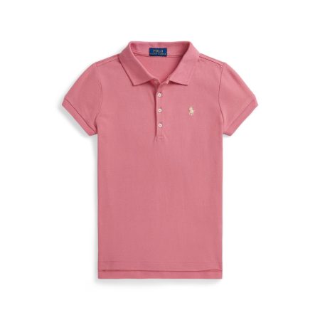 Polo Ralph Lauren Stretch Piqué Polo Shirt in Desert Rose
