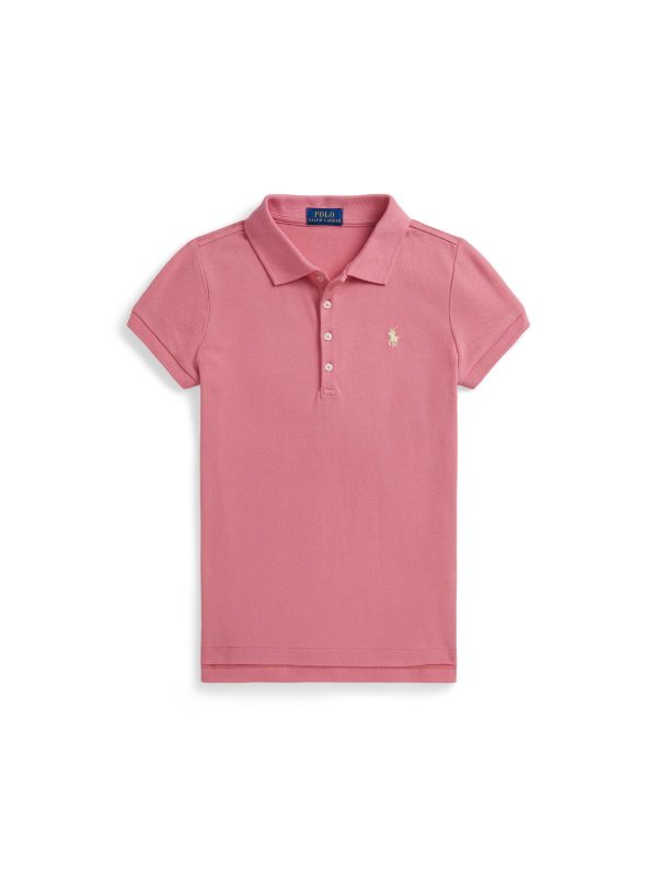 Polo Ralph Lauren Stretch Piqué Polo Shirt in Desert Rose