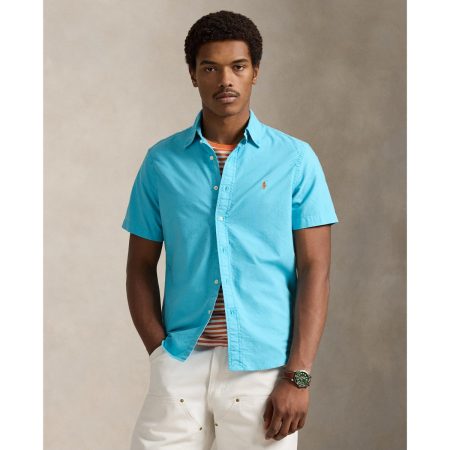 Polo Ralph Lauren Classic Fit Garment-Dyed Oxford Shirt in Perfect Turquoise