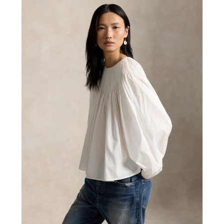 Polo Ralph Lauren Pintucked Cotton Shirt in White