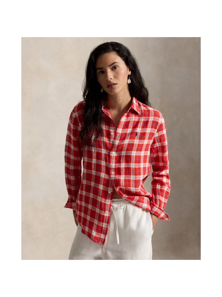 Polo Ralph Lauren Classic Fit Plaid Linen Shirt - Preorder