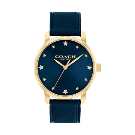 Coach Grand Women's Watch 36mm Navy - Ready Stock US