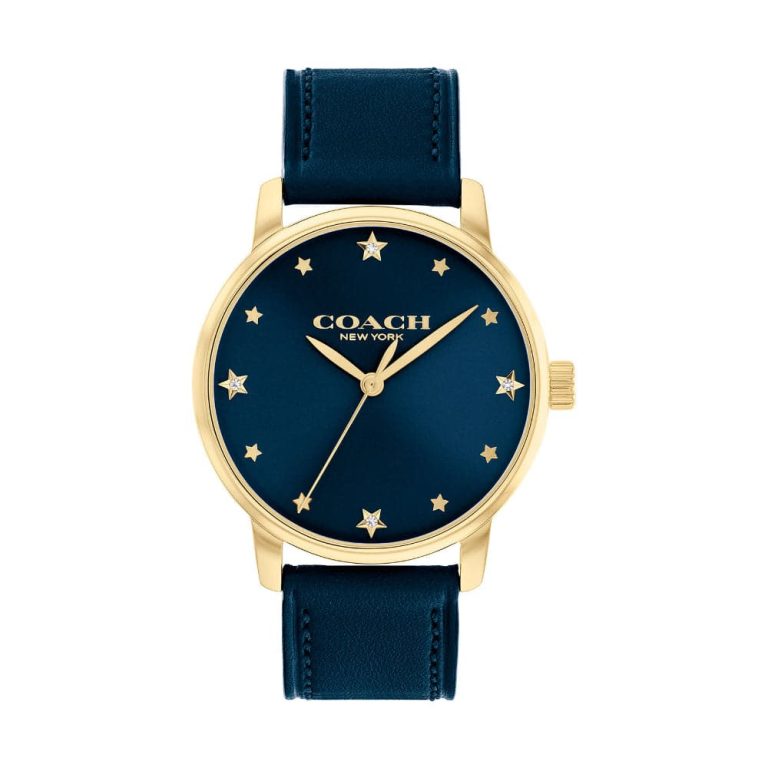 Coach Grand Women's Watch 36mm Navy - Ready Stock US