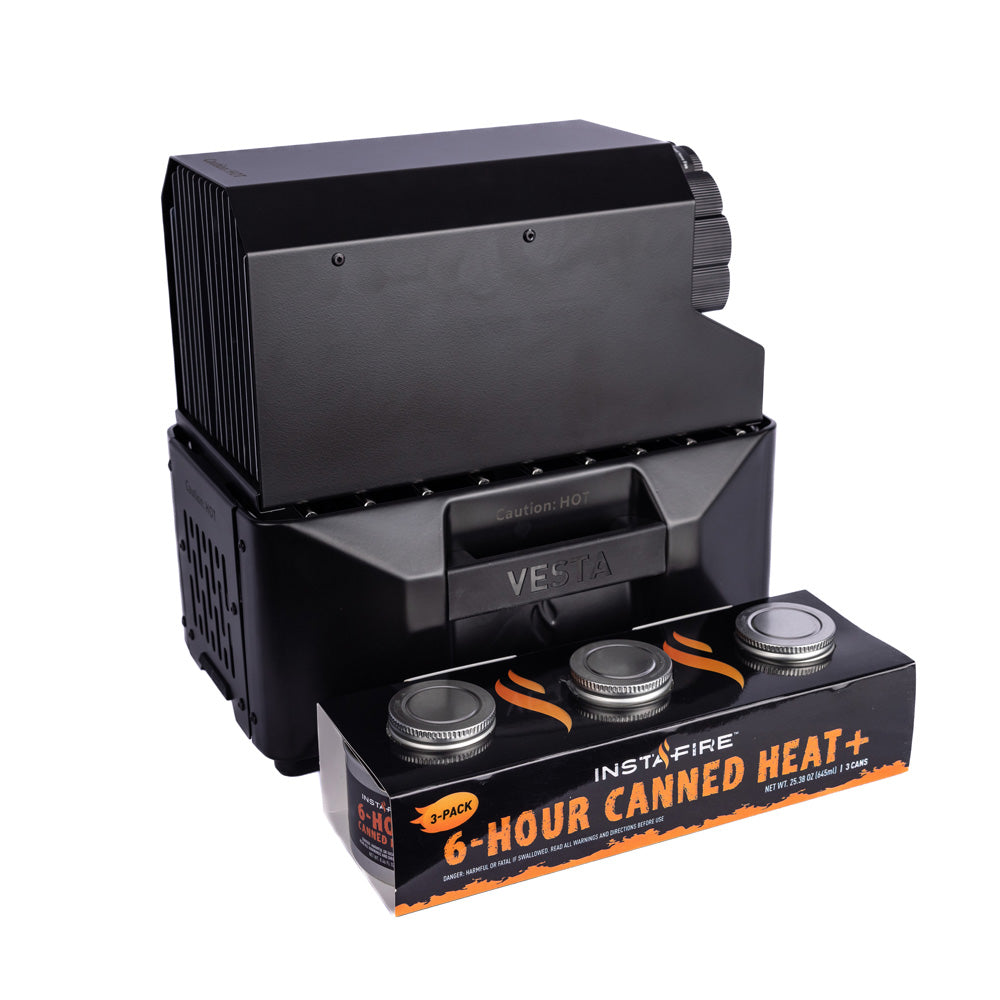 InstaFire VESTA included canned heat 3-pack