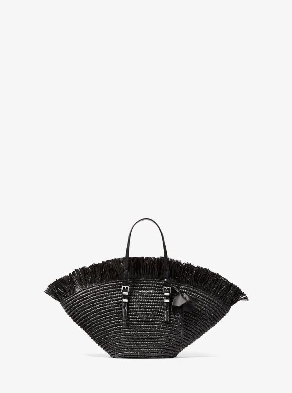 Michael Kors Isa Small Hand-Crocheted Tote Bag Black/black - Preorder