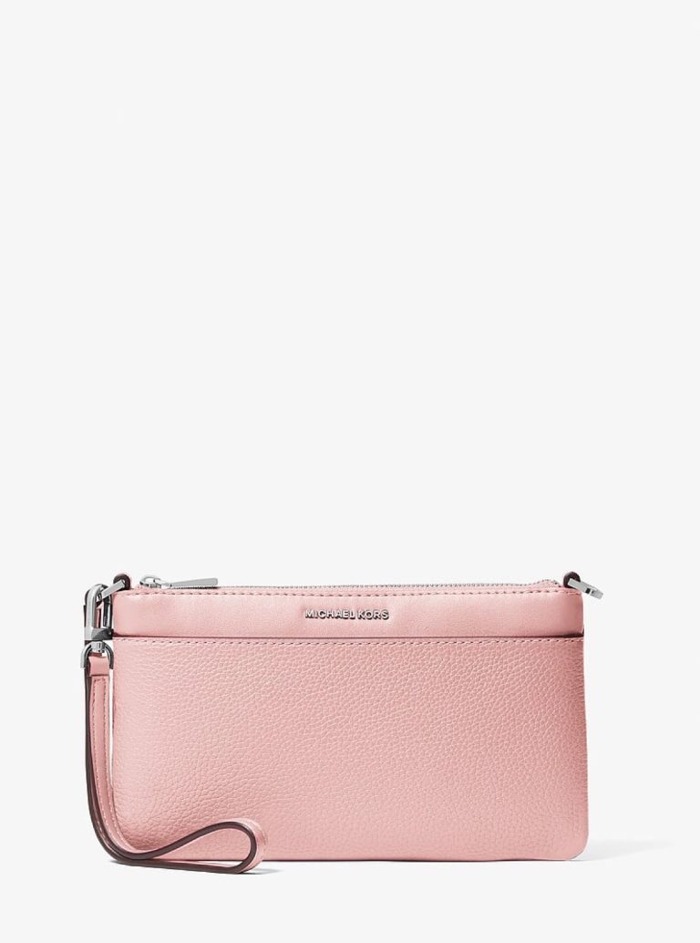 Michael Kors Jet Set Medium Pebbled Leather Convertible Wristlet