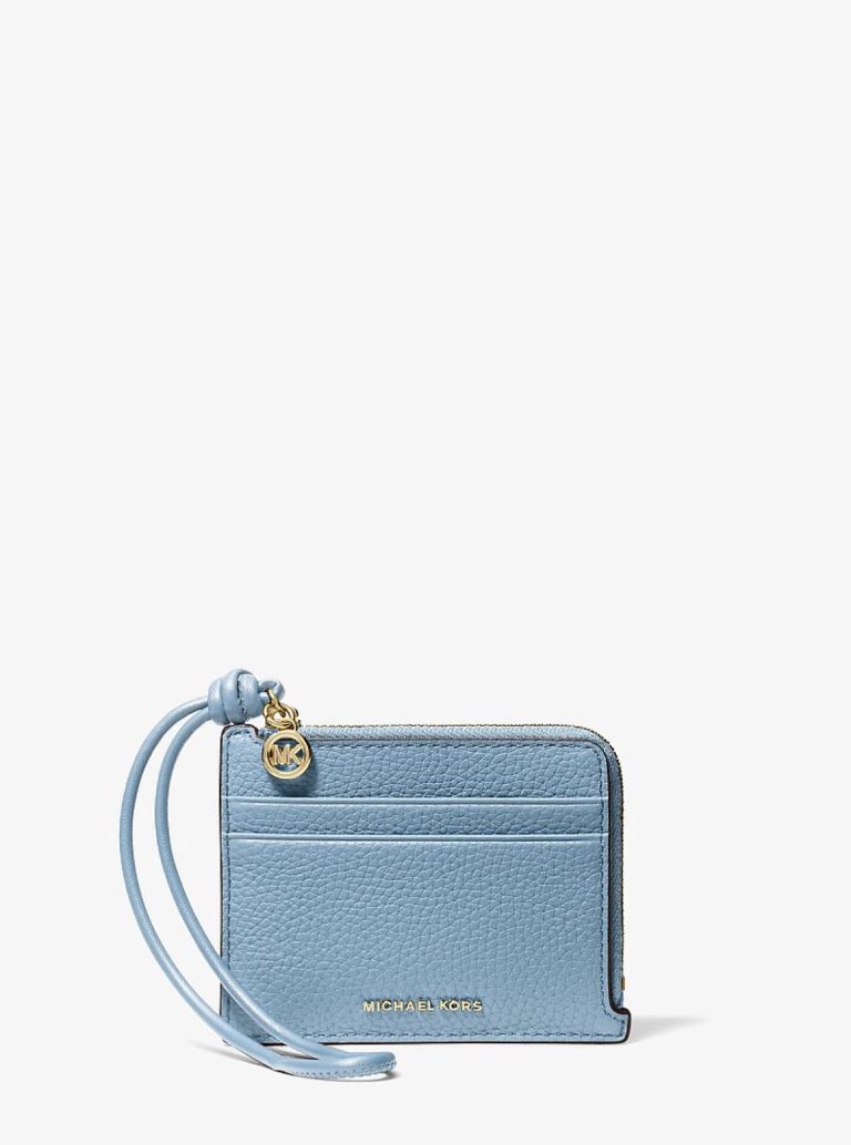 Michael Kors Jet Set Small Pebbled Leather Card Case Wristlet