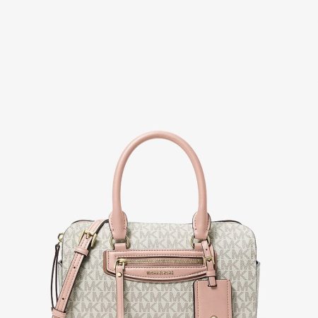 Michael Kors Jet Set Travel Extra-Small Signature Logo Duffel Crossbody Bag Vanilla/soft Pink - Preorder