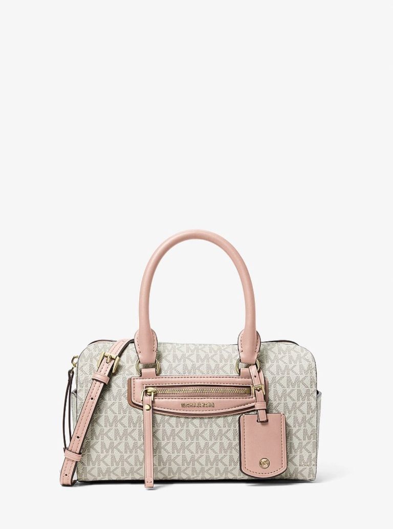 Michael Kors Jet Set Travel Extra-Small Signature Logo Duffel Crossbody Bag