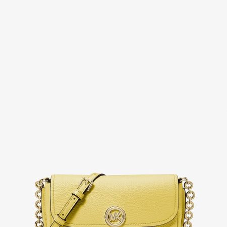 Michael Kors Nolita Small Pebbled Leather Crossbody Bag Lemon - Preorder