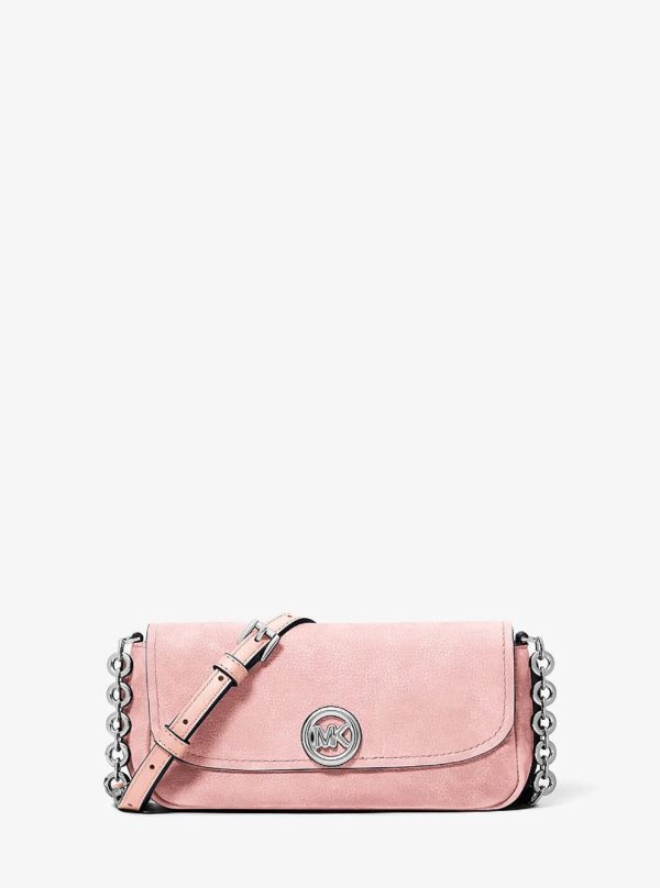 Michael Kors Nolita Small Nubuck Crossbody Bag Smokey Rose - Preorder
