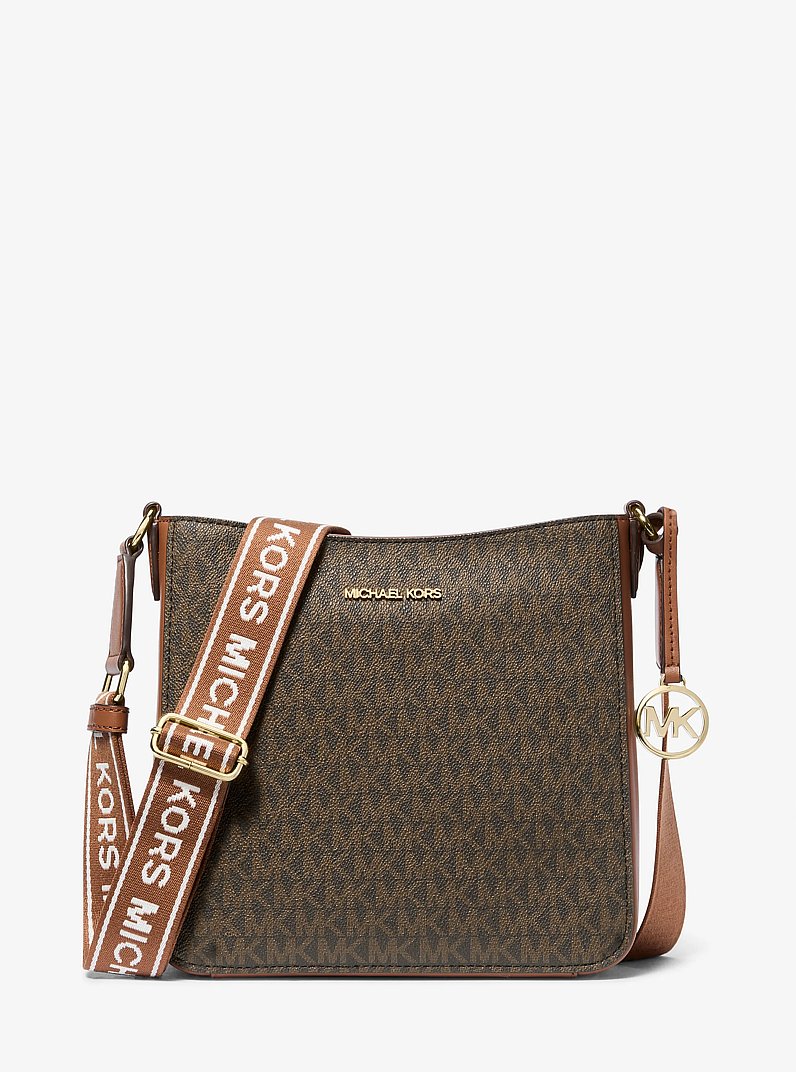 Michael Kors Jet Set Small Messenger Crossbody Bag in Brown