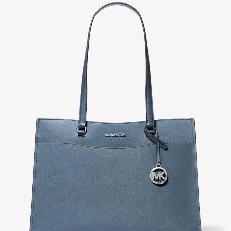 Michael Kors Jet Set Travel Large Saffiano Leather Tote Bag Denim - Preorder