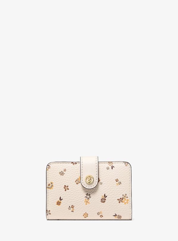 Michael Kors Jet Set Travel Floral Printed Billfold Wallet Lt Cream - Preorder