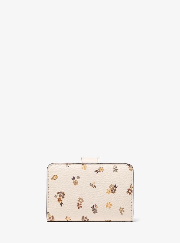 Michael Kors Jet Set Travel Floral Printed Billfold Wallet Lt Cream - Preorder