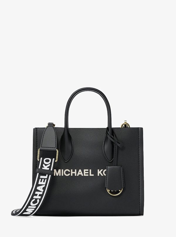 Michael Kors Mirella Small Pebbled Leather Convertible Crossbody Bag Black - Preorder