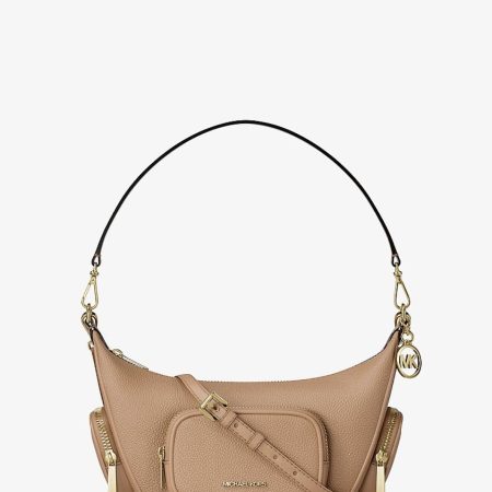 Michael Kors Merritt Small Pebbled Leather Crossbody Bag Camel - Preorder