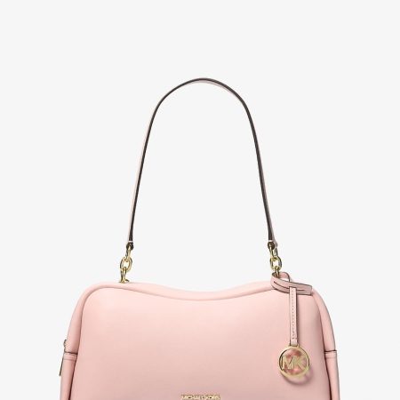 Powder Blush Leather Gold Hardware