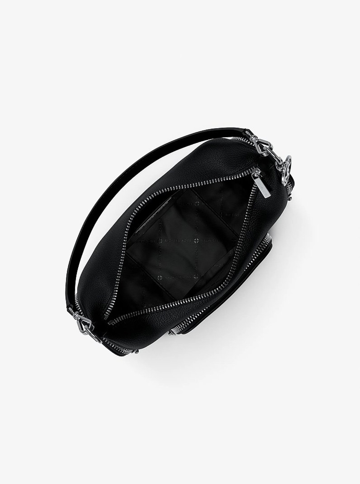 Michael Kors Merritt Small Pebbled Leather Convertible Crossbody Bag Black - Preorder - Image 2
